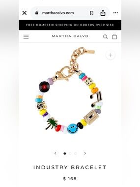 Industry bracelet -Jollz by Martha Calvo ( Enamel & Gold Bead Bracelet)